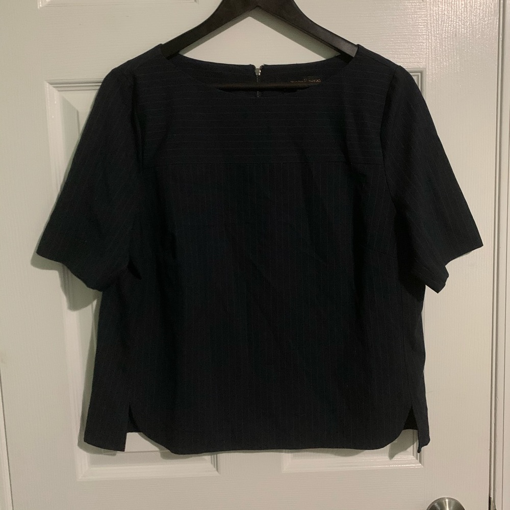 Boxy Pinstripe Top